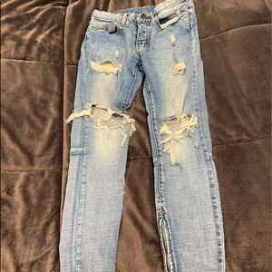 Men’s Distressed Jeans Size 29 Slim/Skinny Fit